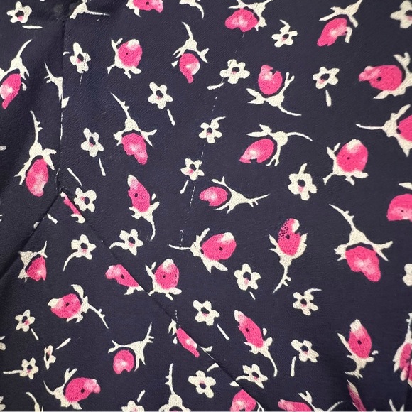 Lauren Ralph Lauren Georgette French Navy Pink Floral Fit and Flare Dress size 2 - Picture 8 of 16